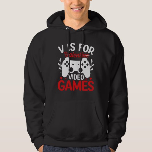 V ist für Videospiele mit Valentine Crossed Out Hoodie (Vorderseite)