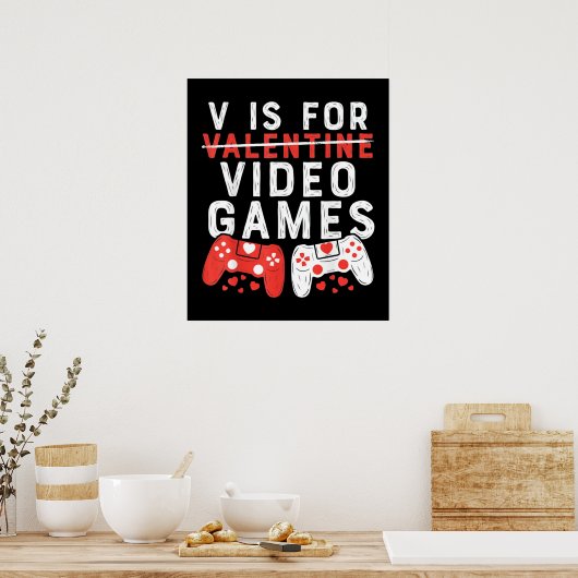 V ist für Videospiele Poster (Küche)
