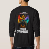 V ist für Videospiele - Valentinstag Sweatshirt (Rückseite)