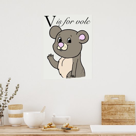 V ist für Voll Poster (Küche)