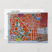 V ist für Wien Postkarte (Vorne/Hinten)