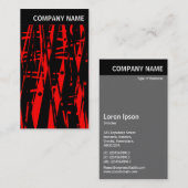 V. Kopf - Bild - Abstrakt in Rot und Schwarz Visitenkarte (Vorne/Hinten)