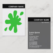 V. Kopf - Bild - Großer grüner Stapel Visitenkarte (Vorne/Hinten)