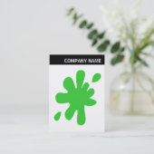 V. Kopf - Bild - Großer grüner Stapel Visitenkarte (Stehend Vorderseite)