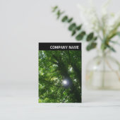 V Kopf - Foto - Sonne in den Bäumen Visitenkarte (Stehend Vorderseite)