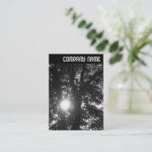 V Kopf - Sun Through Trees B&W Visitenkarte (Stehend Vorderseite)