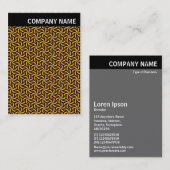 V Kopfzeile - Bild - Goldenes Drehmuster Visitenkarte (Vorne/Hinten)