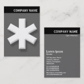 V Kopfzeile - Bild - Grosses Sterisk - Grau Visitenkarte (Vorne/Hinten)