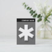 V Kopfzeile - Bild - Grosses Sterisk - Grau Visitenkarte (Stehend Vorderseite)