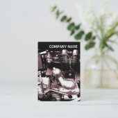 V Kopfzeile - Bild - Motor für klassische Motorräd Visitenkarte (Stehend Vorderseite)