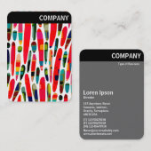 V-Kopfzeile - Farbtrenner in Collaged Color Splash Visitenkarte (Vorne/Hinten)