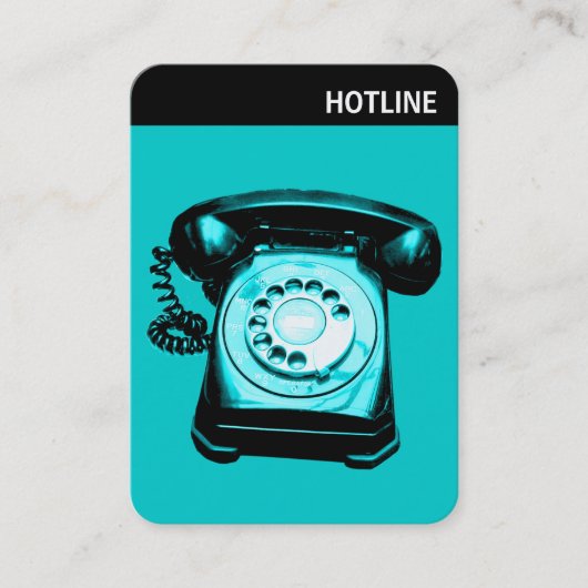 V-Kopfzeile - Foto - Hotline - Cyan Visitenkarte (Vorderseite)