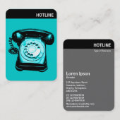 V-Kopfzeile - Foto - Hotline - Cyan Visitenkarte (Vorne/Hinten)