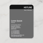 V-Kopfzeile - Foto - Hotline - Cyan Visitenkarte (Rückseite)