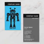 V Kopfzeile - Foto - Roboter - Blau 33CCFF Visitenkarte (Vorne/Hinten)
