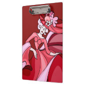 V Lady in Red Clipboard Klemmbrett (Links)