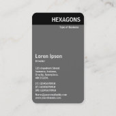 V Leiter - Honeycomb Warme Visitenkarte (Rückseite)