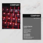 V-Leiter - Leuchtende Tastatur Visitenkarte (Vorne/Hinten)