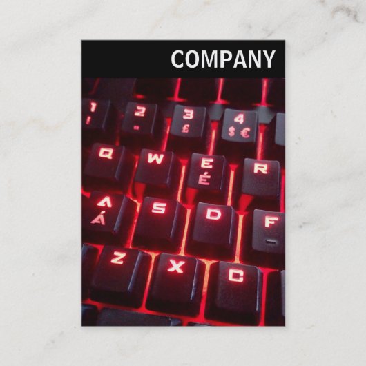 V-Leiter - Leuchtende Tastatur Visitenkarte (Vorderseite)