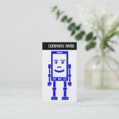 V-Leiter - Robo-Phone - blau Visitenkarte (Stehend Vorderseite)