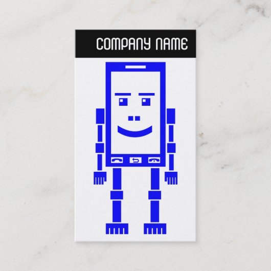 V-Leiter - Robo-Phone - blau Visitenkarte (Vorderseite)