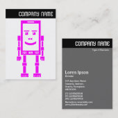 V. Leiter - Robo Phone - Magenta Visitenkarte (Vorne/Hinten)