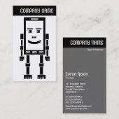 V-Leiter - Robo-Phone - Schwarz Visitenkarte (Vorne/Hinten)