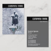 V Leiter - Schnee im Park Visitenkarte (Vorne/Hinten)