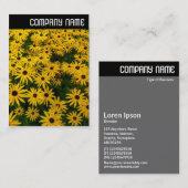 V. Leiter - Schwarz-mit Augen Susans (Rudbeckia Hi Visitenkarte (Vorne/Hinten)