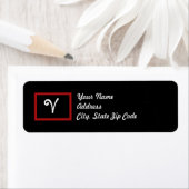 V: Letter V Blackboard Address Labels (Insitu)