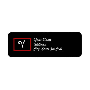 V: Letter V Blackboard Address Labels