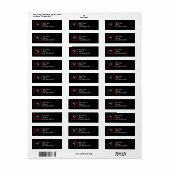 V: Letter V Blackboard Address Labels (Vorne)