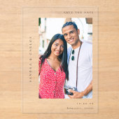 V MOD 2 Einfaches Foto Save the Date Acryleinladungen (Vorderseite)