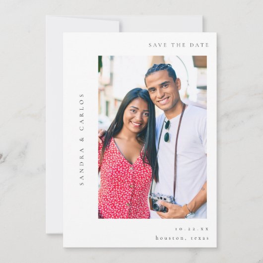 V MOD 2 Einfaches Foto Save the Date Einladung (Vorderseite)