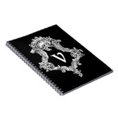 V Monogramm Anfangsbuchstabe Notizblock (Rechte Seite)