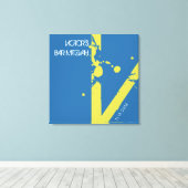 V Monogramm Initial Bar Bat Mitzvah Sign-In Board Leinwanddruck (Insitu (Holzboden))