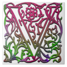 V Monogramm Keramik "Besque Garden"