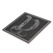 V Monogramm "königliche graue Stein" Fliese (Seite)