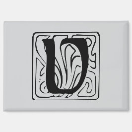V Monogramm schwarz Magnet