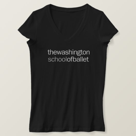 V-Nacken - Die Washington School of Ballet T-Shirt (Design vorne)