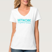 V-Nacken-Netzwerk von außergewöhnlichen Frauen kur T-Shirt (Vorderseite)