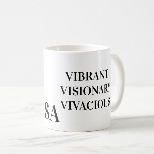 V) NAME, SCHREIBEN UND POSITIVE BESCHREIBUNG KAFFEETASSE (VorderseiteRechts)