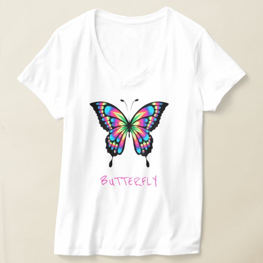 V-Neck T - Shirt Butterfly (Ablage )