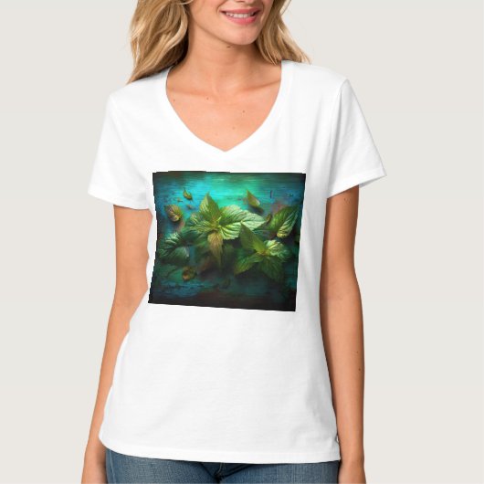 V-Neck-T - Shirt für Frauen (Vorderseite)