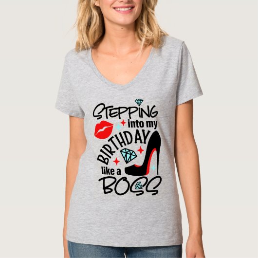 V-Neck-T - Shirt für Frauen (Vorderseite)