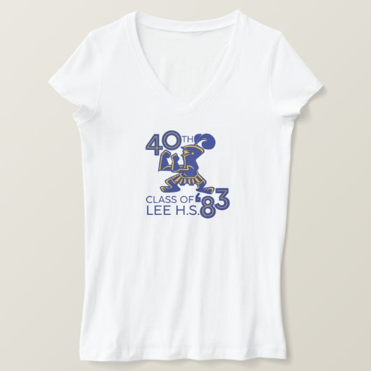 V-Neck-T - Shirt für Frauen - Volles Logo (Design vorne)