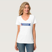 V-Neck-Tee-Shirt T-Shirt (Vorderseite Vollansicht)