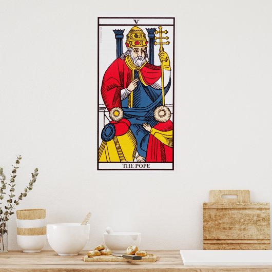 V Papst, Tarot Poster (Küche)