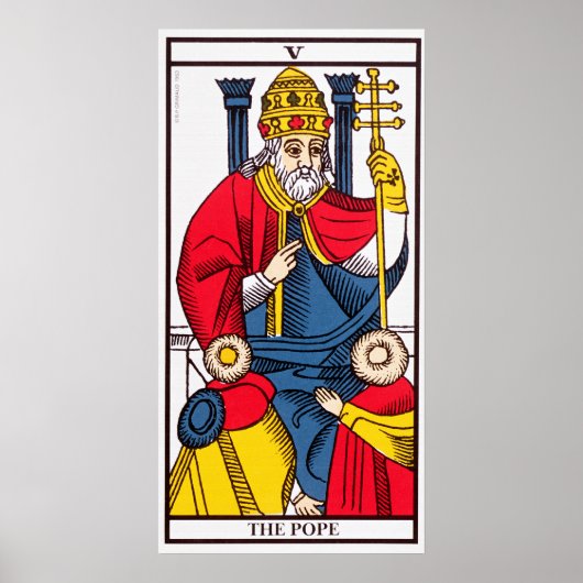 V Papst, Tarot Poster (Vorne)