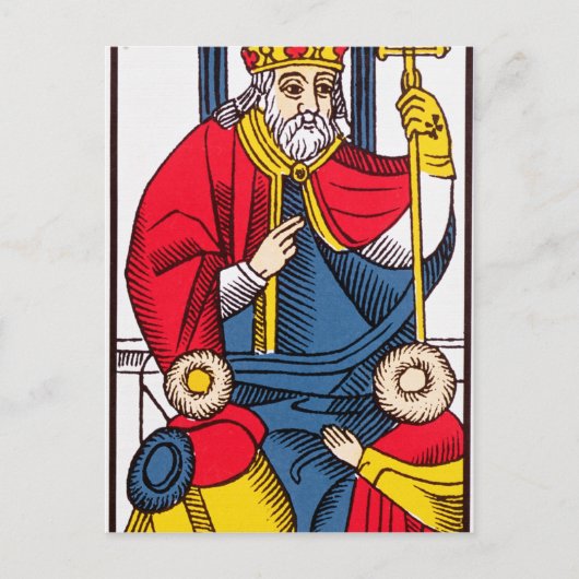 V Papst, Tarot Postkarte (Vorderseite)